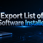 Export List of Software Installed