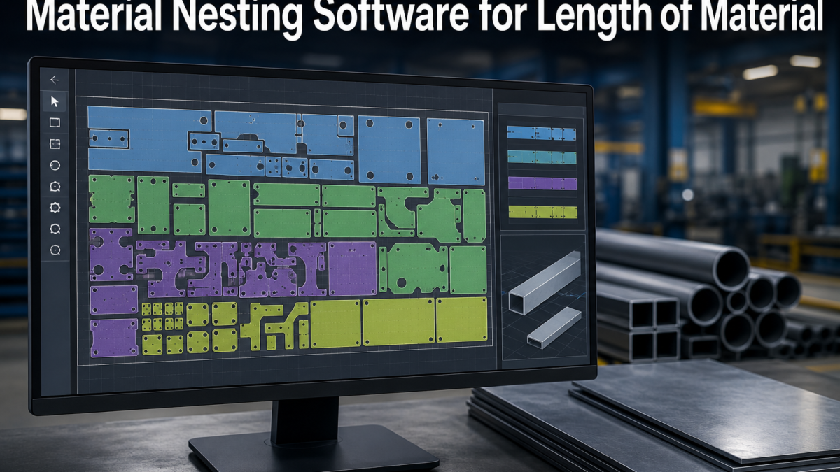 Material Nesting Software for Length of Material